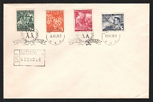 1938 Poland, Registered First Day Cover from Warsaw, franked with Mi. 340 - 343