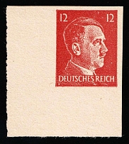 12pf Anti-German Propaganda, American Propaganda Forgery of Hitler Issue (Mi. 16 U, Corner Margin, MNH)