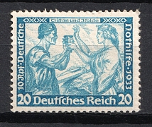 1933 20pf Third Reich, Germany (Mi. 505B, Perf. 14, CV $1,200, MNH)