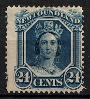 1865-70 24c Newfoundland, Canada (SG 30, CV $65)