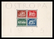 1935 Third Reich, Germany, Souvenir Sheet 'OSTROPA' (Mi. Bl. 3, Rare, CV $1,450)