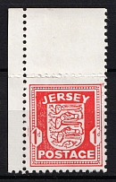 1941 1d Jersey, German Occupation, Germany (Mi. 2 z, Margin, Certificate, CV $50)