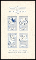1938 Asch, Sudetenland, Germany, Souvenir Sheet