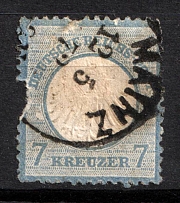 1872 7kr German Empire, Small Breast Plate, Germany (Mi. 10, Canceled, CV $160)