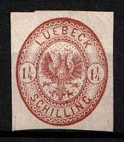 1864 1.25s Lubeck, German States, Germany (Mi. 13 a, Sc. 13, CV $110, MNH)