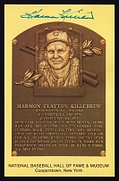 Harmon Clayton, American Baseball Player, Postcard with Autograph, National Baseball Hall of Fame and Museum in Cooperstown
