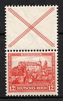 1932 12pf Weimar Republic, Germany, Se-tenant, Zusammendrucke (Mi. S 100, CV $30, MNH)
