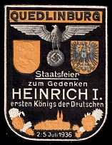1936 'State Celebration to Commemorate Henry I', Swastika, Quedlinburg, Third Reich Propaganda, Cinderella, Nazi Germany