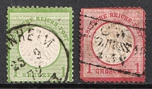 1872 German Empire, Germany (Mi. 4, 7, Canceled, CV $100)