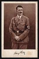 1938 (7 July) Adolf Hitler, Third Reich Propaganda, Nazi Germany, Postcard from Braunau-am-Inn