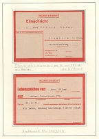 1944 Third Reich, Germany, Express Message Soldiers Cards on Exhebition Sheet