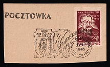 1943 (23 Nov) Lviv (Leopolis), Woldenberg, Poland, POCZTA OB.OF.IIC, WWII Camp Post, Postcard franked with 5f (Fi. 22, Commemorative Cancellation)