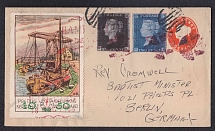 1950 Great Britain - Berlin, Germany, Ships, Stock of Cinderellas, Non-Postal Stamps, Labels, Advertising, Charity, Propaganda, Cover