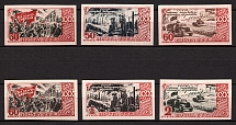 1947 30th Anniversary of the October Revolution, Soviet Union, USSR, Russia (Imperforate, Full Set, MNH)