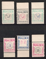 1915 Berlin, Ruhleben - Germany Local Post, Private City Mail (Mi. 5 - 7, 9, 12 - 13, Margins, MNH)
