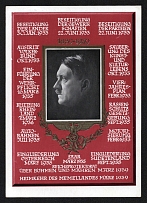 1939 'Fuehrer's 50th birthday results', Propaganda Postcard, Third Reich Nazi Germany