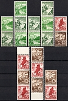 1938 Third Reich, Germany, Se-tenants, Zusammendrucke (Mi. S 245 - S 252, CV $40)