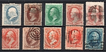 1870-71 United States (Mi. 36 - 43, 47, 48, Signed, Canceled, CV $200)