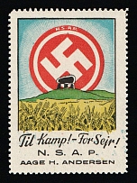 1940 Denmark, Danish Legion, 'NSAP', Swastika, Third Reich Propaganda