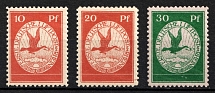 1912 German Empire, Germany, Airmail (Mi. I - III, Full Set, CV $190)