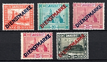 1923-24 Saar, Germany, Official Stamps (Mi. 12 I - 15 I, 14 II, Full Set, Partially Signed, CV $110, MNH)