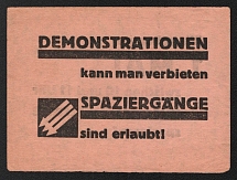 193? 'Demonstrations can be Banned', The Anti-Fascist Propaganda, 'Iron Front' Leaflet, Austria