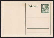 1935 Girl in Uniform, Third Reich, Germany, Postal Card