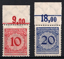 1923 Weimar Republic, Germany (Mi. 340 P OR - 341 P OR, CV $70, MNH)