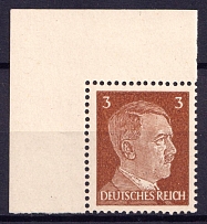 3pf British Anti-Germany Propaganda, British Forgery of Hitler Issue (Mi. 23, Corner Margins, CV $260, MNH)