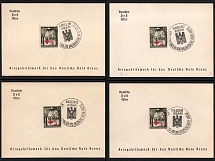 1940 (17 - 18 Aug) 'Red Cross', General Government, Third Reich, Nazi Germany, Souvenir Sheets (Commemorative Cancellations)