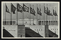 1938 (7 Sept) 'City of the Nazi Party Rallies Nuremberg', Nuremberg Rally, Nazi Germany, Third Reich Propaganda, Commemorative Postmark 'Party Conference of Greater Germany', Postcard, Mint