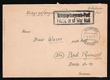 1947 (4 Apr) Germany, Steinlager Allendorf, Prisoner of War Mail, Military Mail, DP Camp, Displaced Persons Camp, Censorship Cover from Allendorf to Bad Pyrmont