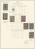 Albania - Nice Collection - 1913-93, Scott Album containing about 270 mint stamps and 13 souvenir sheets, starting with double-headed eagle overprints on Turkish stamps, upright and inverted with great rarities in premium …