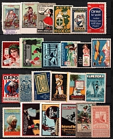 Germany, Stock of Rare Cinderellas, Non-postal Stamps, Labels, Advertising, Charity, Propaganda (#22)