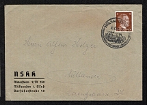 1943 (10 Jun) France, German Occupation of France, Official Cover from National Socialist Motor Corps (NSKK), Mulhouse