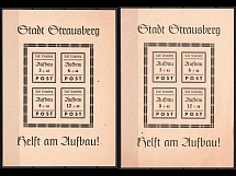 1946 Strausberg (Berlin), Germany Local Post, Souvenir Sheets (Mi. Bl. 2 I, 2 II, CV $150, MNH)