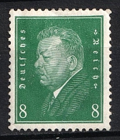 1928 8pf Weimar Republic, Germany (Mi. 412 z, Green Gum, CV $130)