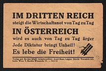 193? 'Long Live Freedom!', The Anti-Fascist Propaganda, 'Iron Front' Leaflet, Austria