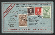 1934 (29 Oct) Argentina, Graf Zeppelin airship airmail cover from Buenos Aires to Cottbus, Flight to South America 'Recife - Friedrichshafen' (Sieger 284 A)