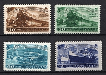 1948 Five-Year Plan in Four Years Transportation, Soviet Union, USSR (Full Set, MNH)