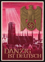 1939 Return of Danzig to the Reich 'Danzig is German', Third Reich, Germany, Postal Card