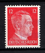 1945 12pf Meissen, Local Post, Germany (SHIFTED Overprint, Print Error, Mi. 9, Signed)