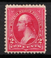 1895 2c Washington, United States, USA (Scott 252, Carmine, Type III, CV $200)