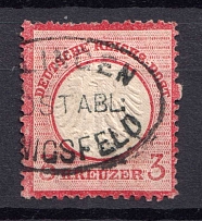 1872 3kr German Empire, Small Breast Plate, Germany (Mi. 9, Canceled, CV $30)