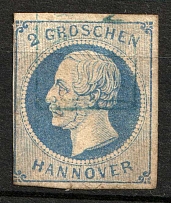1859 2gr Hanover, Germany (Mi. 15, Canceled, CV $70)