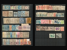 Spain, France, Stock of Revenues, Cinderellas, Non-Postal Stamps, Labels, Advertising, Charity, Propaganda (#71, Canceled)