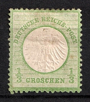 1872 1/3gr German Empire, Small Breast Plate, Germany (Mi. 2, CV $850)