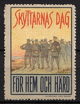 1914 Sweden, 'Sagittarius Day. For Home and Heart', World War I Military Propaganda
