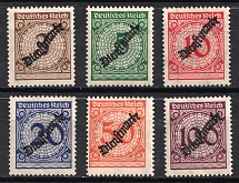 1923 Weimar Republic, Germany, Official Stamps (Mi. 99 - 104, Full Set, CV $40)