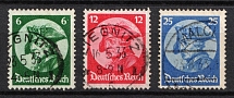 1933 Third Reich, Germany (Mi. 479 - 481, Full Set, Canceled, CV $40)